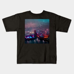 Mirai - Cyberpunk Cityscape Kids T-Shirt